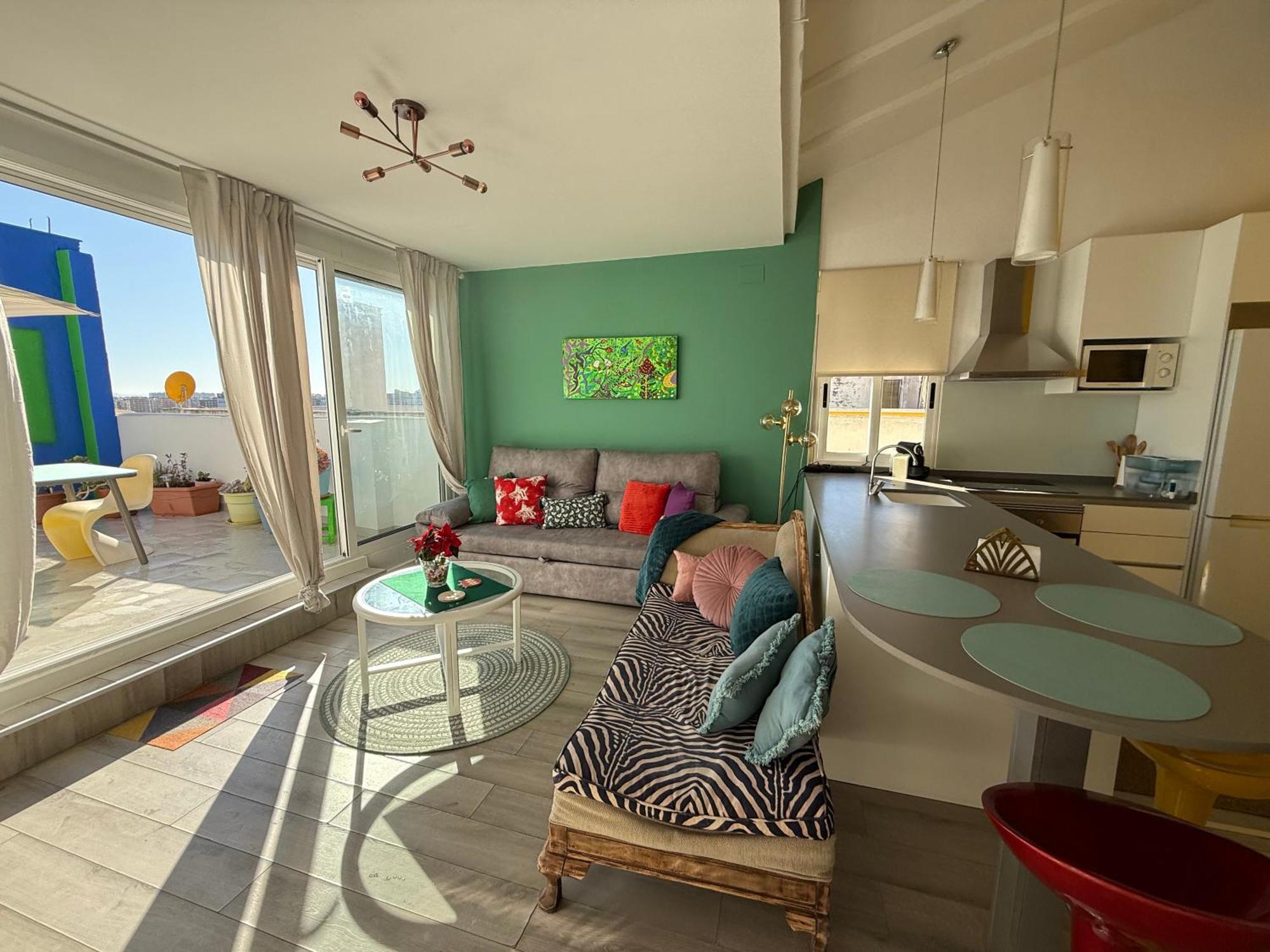 Ferienwohnung Petite Penthouse With The Sunniest Terrace In Valencia Exterior foto